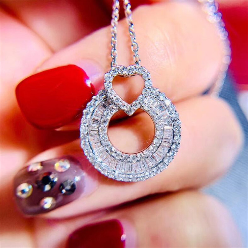 Sterg Sier Princess Topaz Pendant Necklace | Anniversary Gift for Women a132