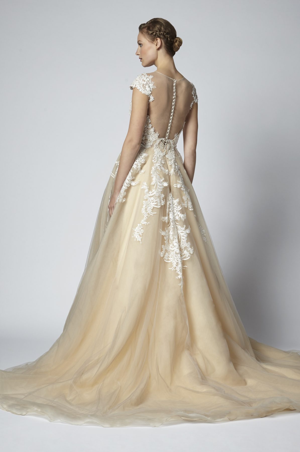 henry roth champagne wedding dresses lace cap sleeve bohemian beach bridal gowns boho a line wedding dress robe de marie