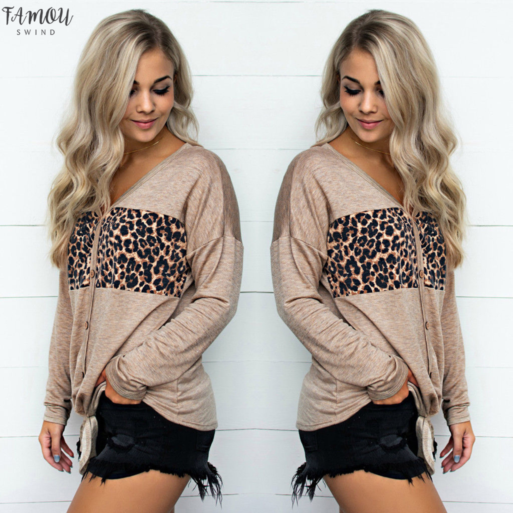 2020 New Fashion Women V Neck Ladies Leopard Print Long Sleeve Loose Cotton Shirt Tops Blouse Clothes, As picture
2020 New Fashion Women V Neck Ladies Leopard Print Long Sleeve Loose Cotton Shirt Tops Blouse Clothes, As picture