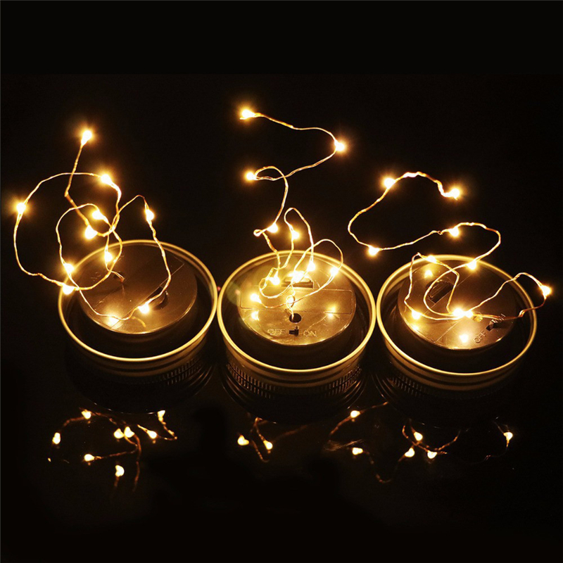 String Light Solar Powered LED Mason Jars Light Fairy Star Lighting Great for Christmas Garden Gift Party Decoration