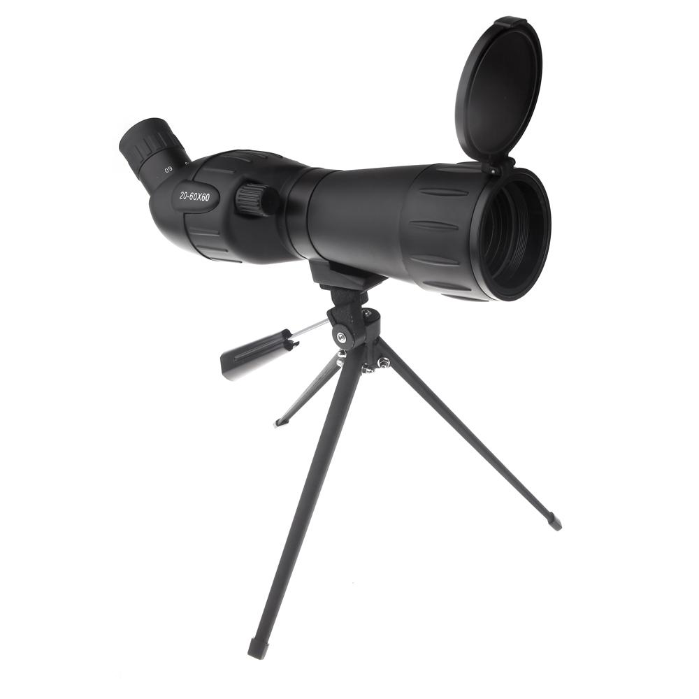 Freeshipping Top Quality Zoom HD Outdoor Monocular 20-60X60 Optics Telescopio Monocular Telescope With Portable Tripod Spotting Scope