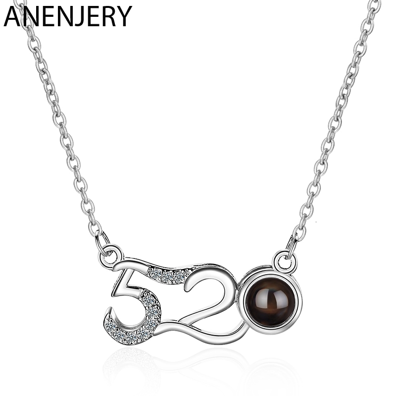 925 Sterling Silver Number 520 Necklaces Zircon Projection Meaningful Necklace For Women Valentine's Gift
925 Sterling Silver Number 520 Necklaces Zircon Projection Meaningful Necklace For Women Valentine's Gift
