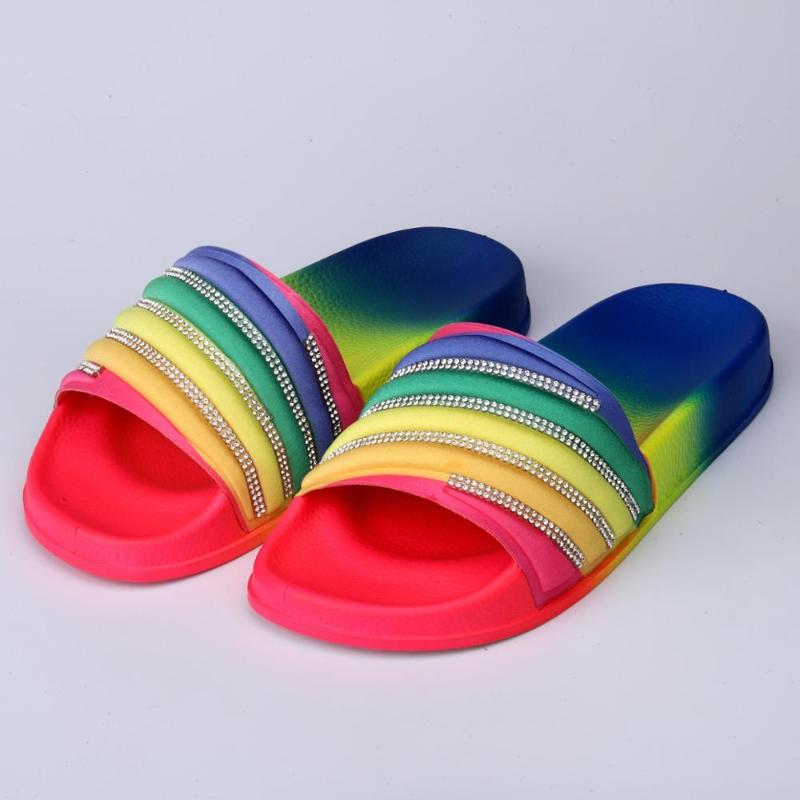 Women Slipper Rainbow Bling Slippers For Women Summer Beach Sequins Casual Shoes Ladies Slides Flats Outdoor Footwear Sandal, Black
Women Slipper Rainbow Bling Slippers For Women Summer Beach Sequins Casual Shoes Ladies Slides Flats Outdoor Footwear Sandal, Black