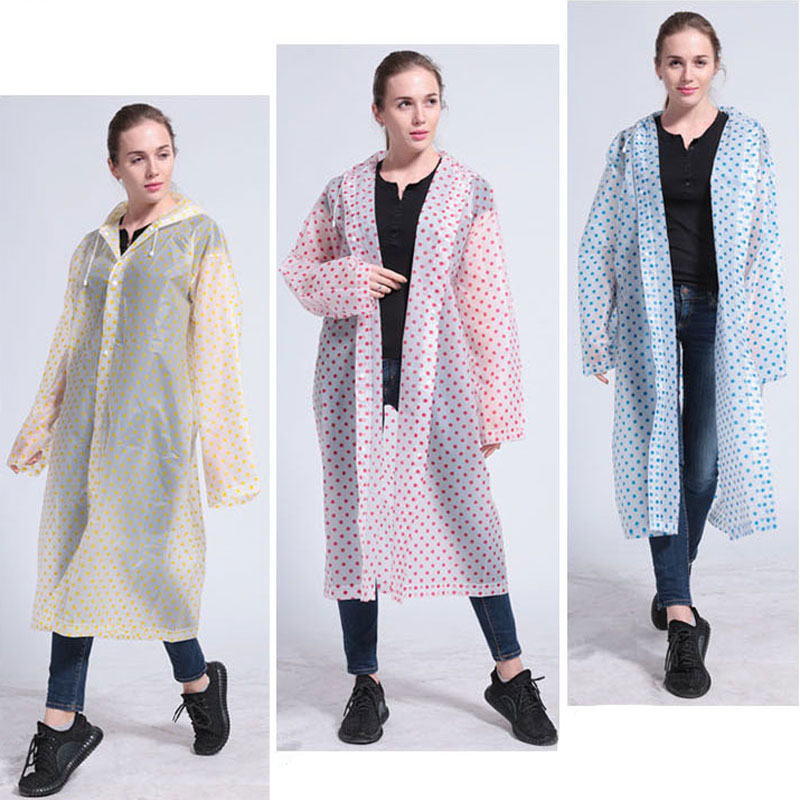 Fashion Thicken EVA Dot Raincoats Adult Waterproof Hood Poncho Travel Camping Must Rain Coat Unisex Emergency Rainwear
Fashion Thicken EVA Dot Raincoats Adult Waterproof Hood Poncho Travel Camping Must Rain Coat Unisex Emergency Rainwear