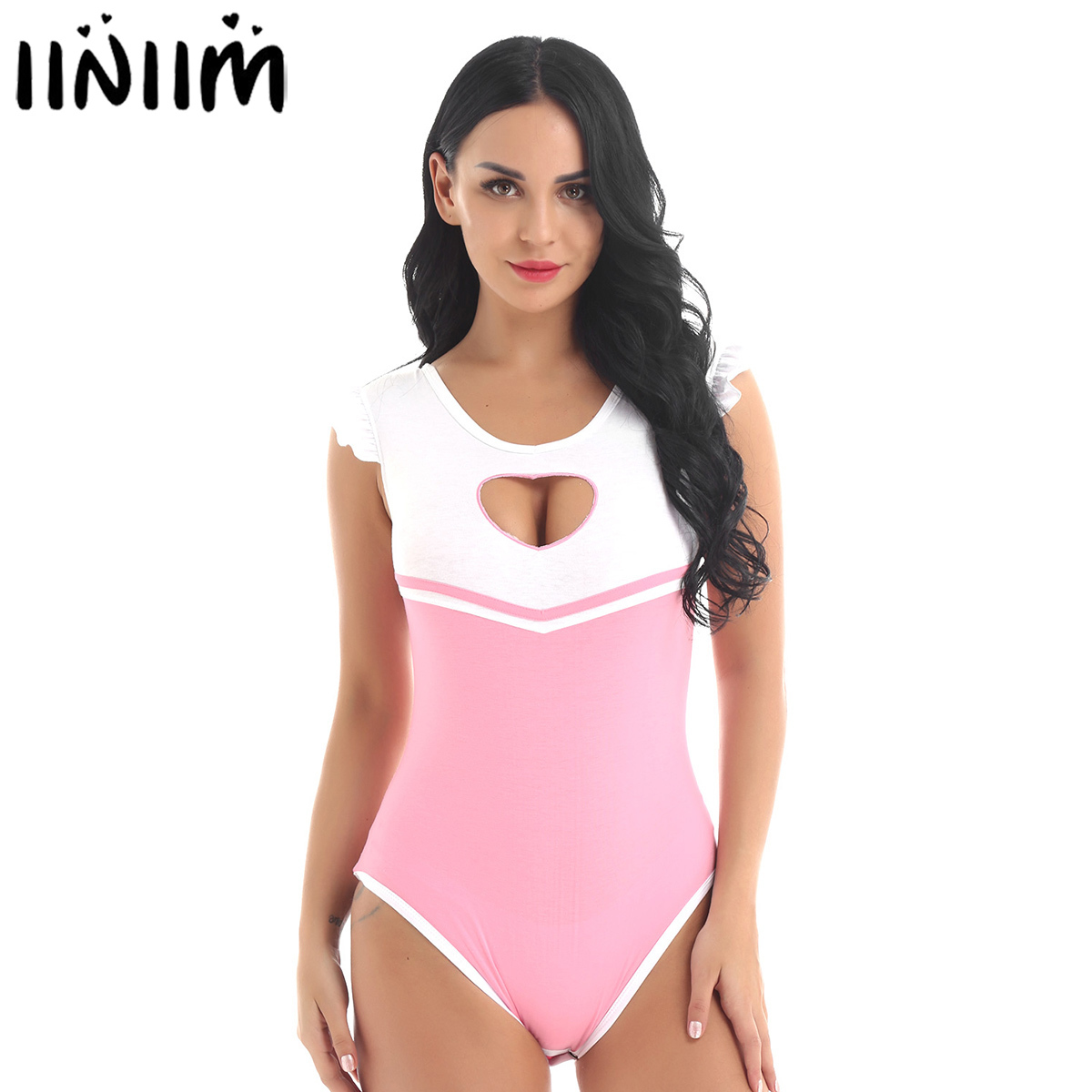 Womens Adult One Piece Bodycon Lingerie Nightwear Heart-shaped Cutout Bust Crotch Romper Jumpsuit Bodysuit Sexy Cosplay Costumes LY191222, Pink
Womens Adult One Piece Bodycon Lingerie Nightwear Heart-shaped Cutout Bust Crotch Romper Jumpsuit Bodysuit Sexy Cosplay Costumes LY191222, Pink
