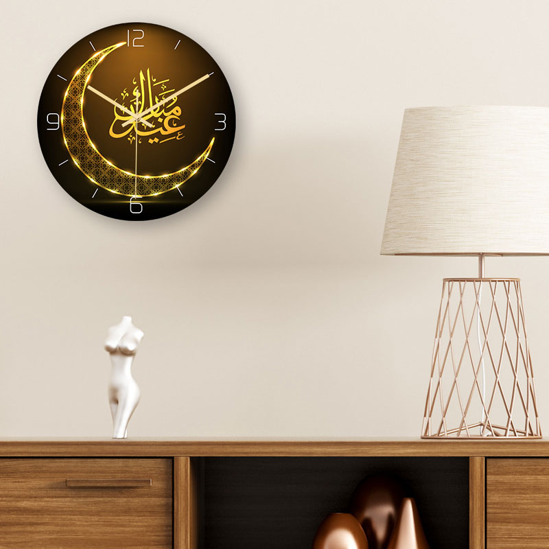 Muslim Pattern Wall Clock Modern Design 3D Silent Wall Watch Horloge Moderne Acrylic Reloj Mural Home Decoration