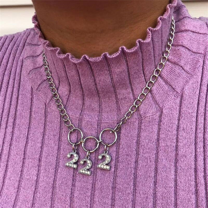KMVEXO Street Fashion Women Crystal 222 Digital Round Pendant Necklace Harajuku Girls Hip Hop Punk Necklaces Chic Chain Collares
KMVEXO Street Fashion Women Crystal 222 Digital Round Pendant Necklace Harajuku Girls Hip Hop Punk Necklaces Chic Chain Collares
