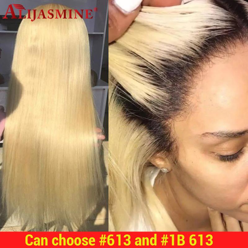 613 Blonde 13x6 Lace Front Human Hair Wigs For Black Women Brazilian Remy Ombre Colored #1B Blonde Lace Front Wig 130 Density, As pic
613 Blonde 13x6 Lace Front Human Hair Wigs For Black Women Brazilian Remy Ombre Colored #1B Blonde Lace Front Wig 130 Density, As pic