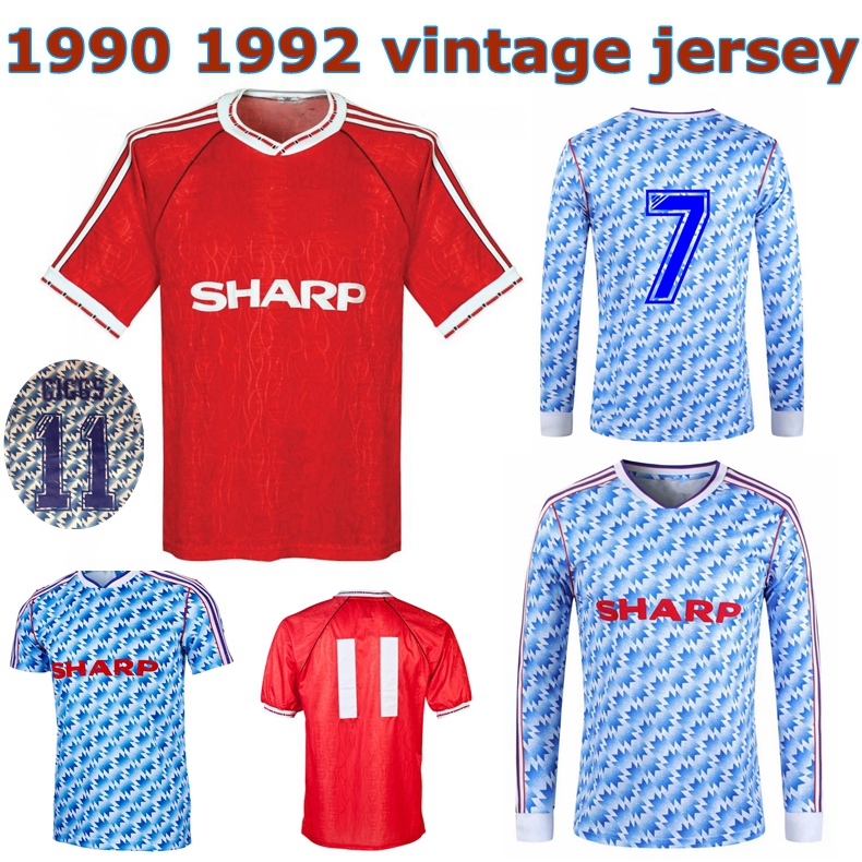 1990 1992 Bryan Robson Giggs Ince Hughes retro soccer jersey 1991 Bruce McClair Denis Irwin vintage classic football shirt, 90 92 away jersey
1990 1992 Bryan Robson Giggs Ince Hughes retro soccer jersey 1991 Bruce McClair Denis Irwin vintage classic football shirt, 90 92 away jersey