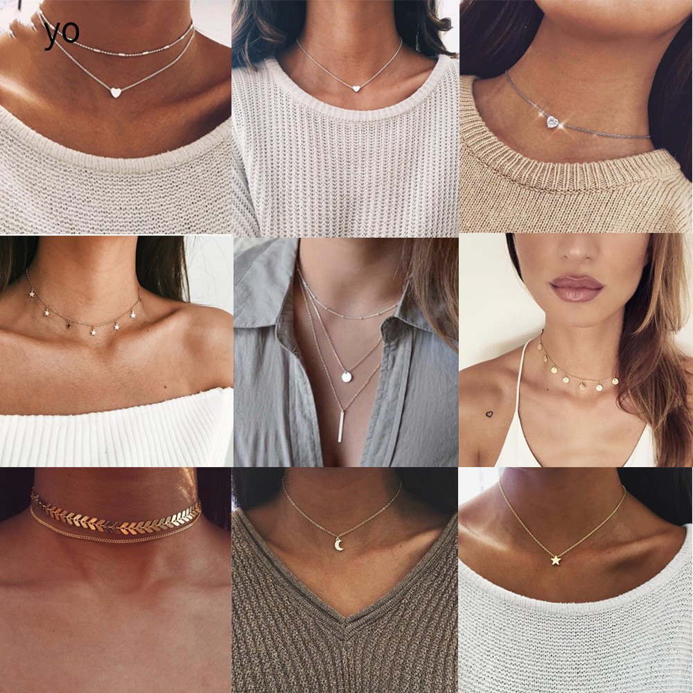 Bohemian Moon Star Crystal Heart Choker Necklace for Women Necklace Pendant on neck Chocker Necklace Jewelry Gift
Bohemian Moon Star Crystal Heart Choker Necklace for Women Necklace Pendant on neck Chocker Necklace Jewelry Gift