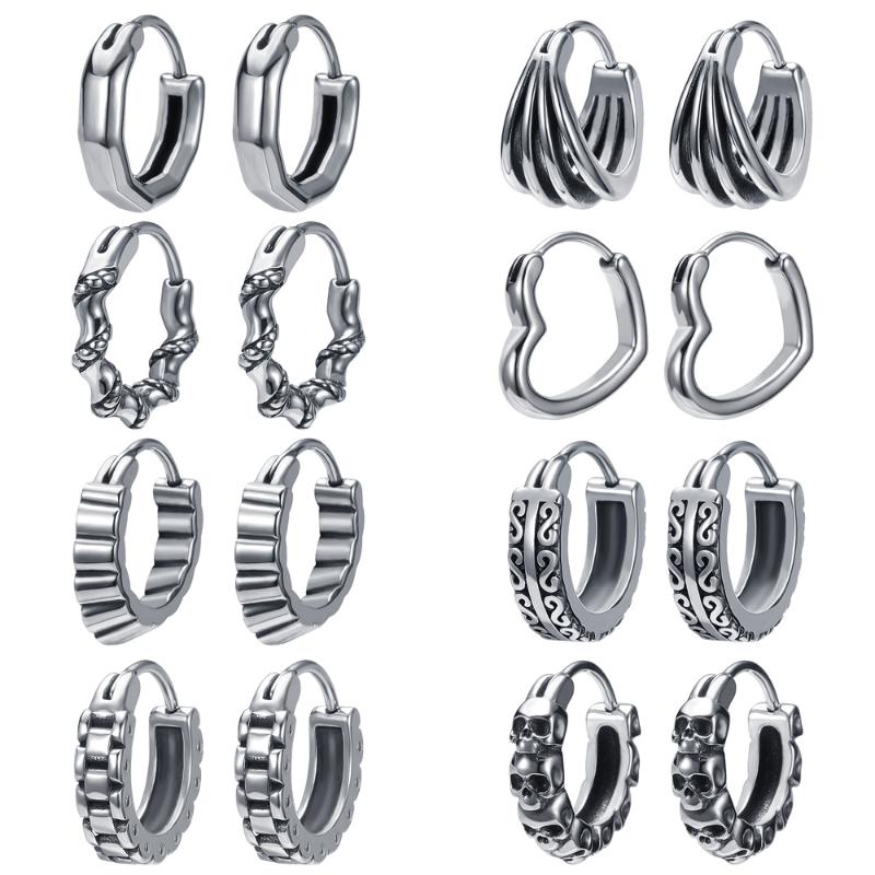 Hoop & Huggie ZS 316L Stainless Steel Earrings For Men Women Circle Round Cool Small Punk Hoops Ear Vintage Jewelry
Hoop & Huggie ZS 316L Stainless Steel Earrings For Men Women Circle Round Cool Small Punk Hoops Ear Vintage Jewelry