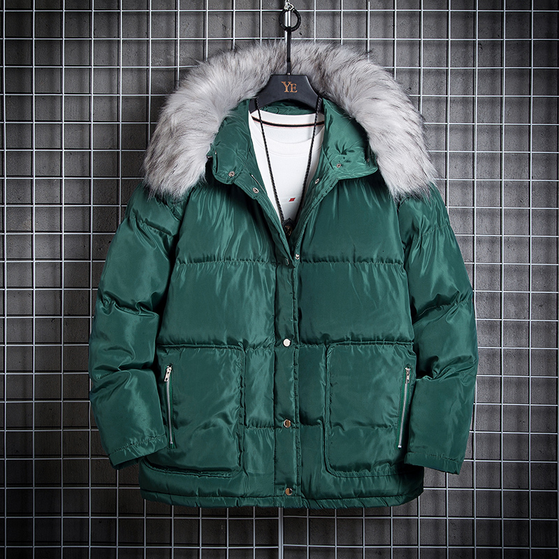 Winter Down Jacket Men's Warm Thick Fashion Parka Men Solid Color Fur Collar Hooded Coat Man Loose Casual Cotton Jacket Male, Black
Winter Down Jacket Men's Warm Thick Fashion Parka Men Solid Color Fur Collar Hooded Coat Man Loose Casual Cotton Jacket Male, Black