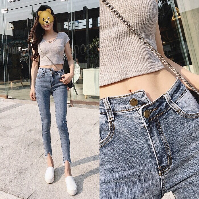 New large size solid color nine points jeans stretch thin feet pants pencil pants women, Anthracite 996
New large size solid color nine points jeans stretch thin feet pants pencil pants women, Anthracite 996