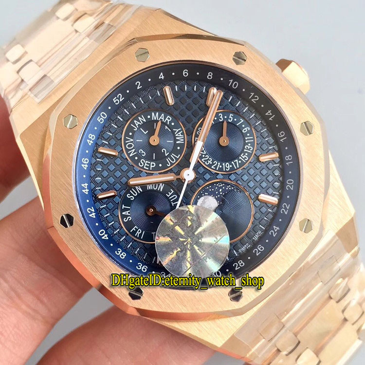 Top version Designer Watches JF Royal Series 26574ST 26574OR 26574BA Blue Dial 5134 Automatic Multi-function Mens Watch 18k Rose Gold Case, Customize
Top version Designer Watches JF Royal Series 26574ST 26574OR 26574BA Blue Dial 5134 Automatic Multi-function Mens Watch 18k Rose Gold Case, Customize