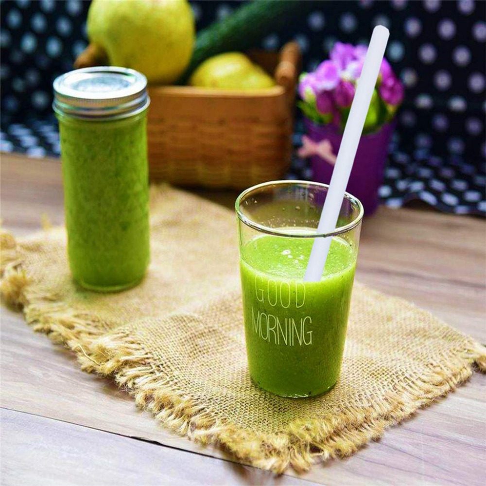 Silicone Straws Drinking With Cleaning Brush Party Reusable Big Tool Popotes De Acero Inoxidable 6 Colors StrawsDrinking