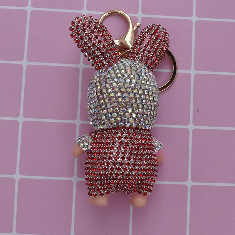 Sleeping Baby Doll Keychain Rhinestone Key Chain Car Keyring Women Key Holder Bag Pendant Charm Accessories