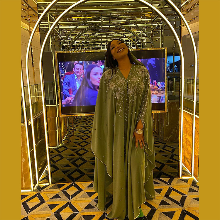 2020 Africa Clothing Robe African Design Bazin Chiffon Long Stick Diamond SLeeve Dashiki Dress Lady African Dresses For Women