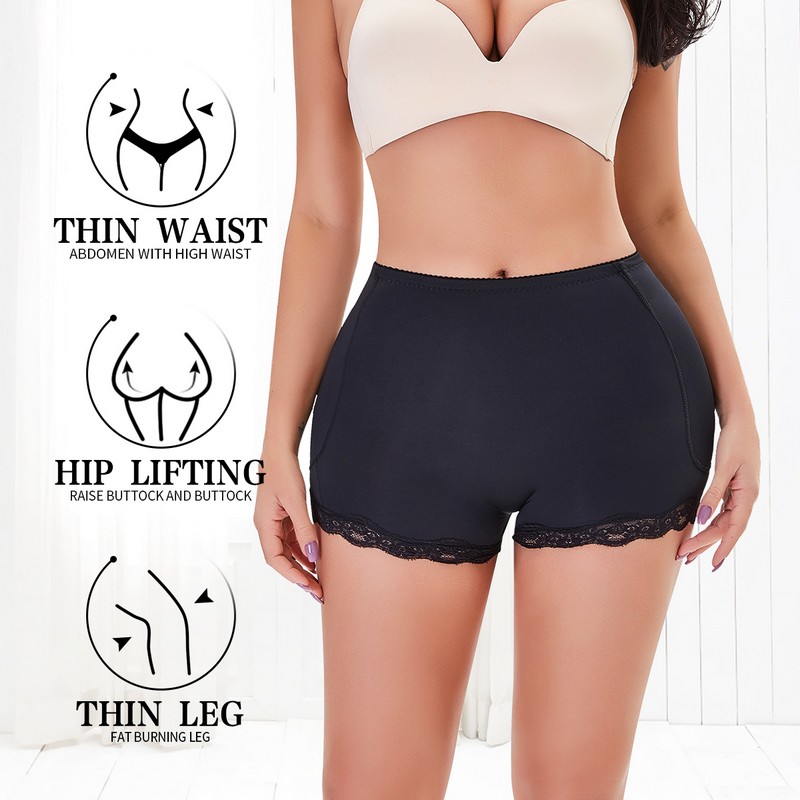 2020 New Everyday Booty Padded Butt Lifter Control Panty Women Seamless Boyshorts Underwear Breathable Push Up Fake Big Ass Butt Bodyshaper