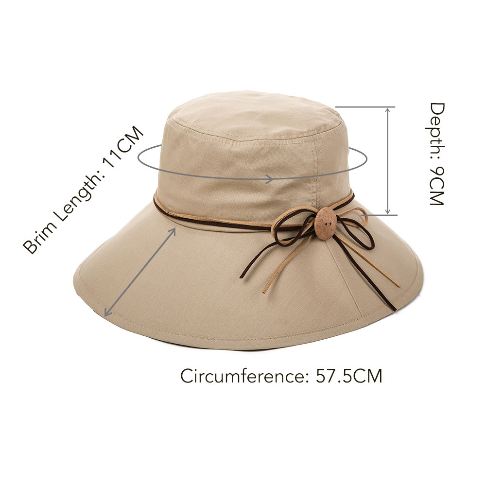 FANCE Women Summer Sun Hat Wide Brim Chapeu Feminino Praia Chapeau Femme For Girl Packable UPF50+ UV Bucket Cap Cord Beach 69046 D19011106