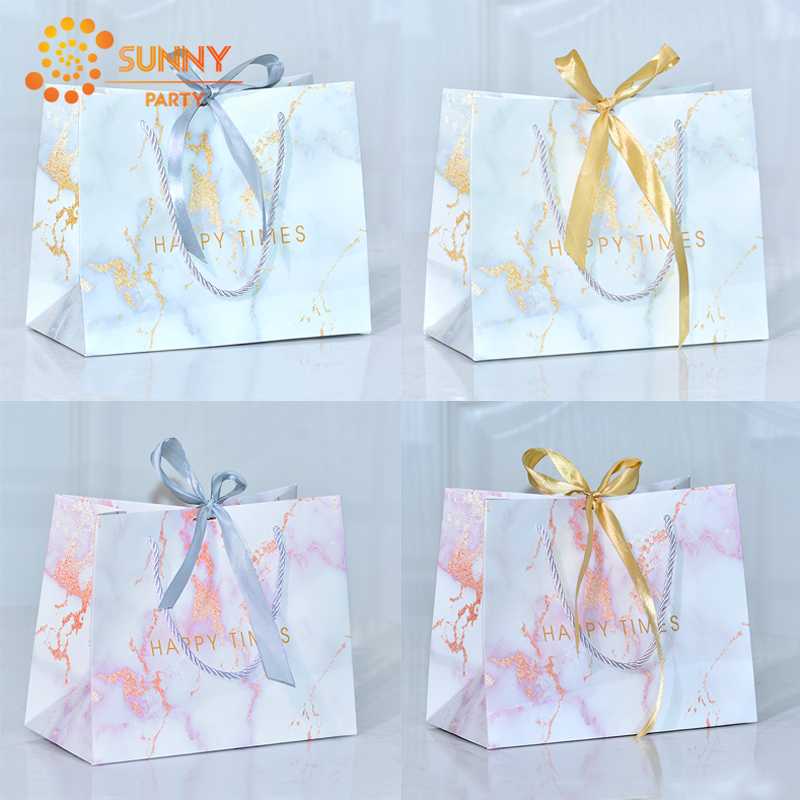 Simple Marble Printed Paper Tote Bag Gold Grey Ribbon Bow-knot Package Bags Birthday Anniversary Gift Packaging Party Supplies
Simple Marble Printed Paper Tote Bag Gold Grey Ribbon Bow-knot Package Bags Birthday Anniversary Gift Packaging Party Supplies
