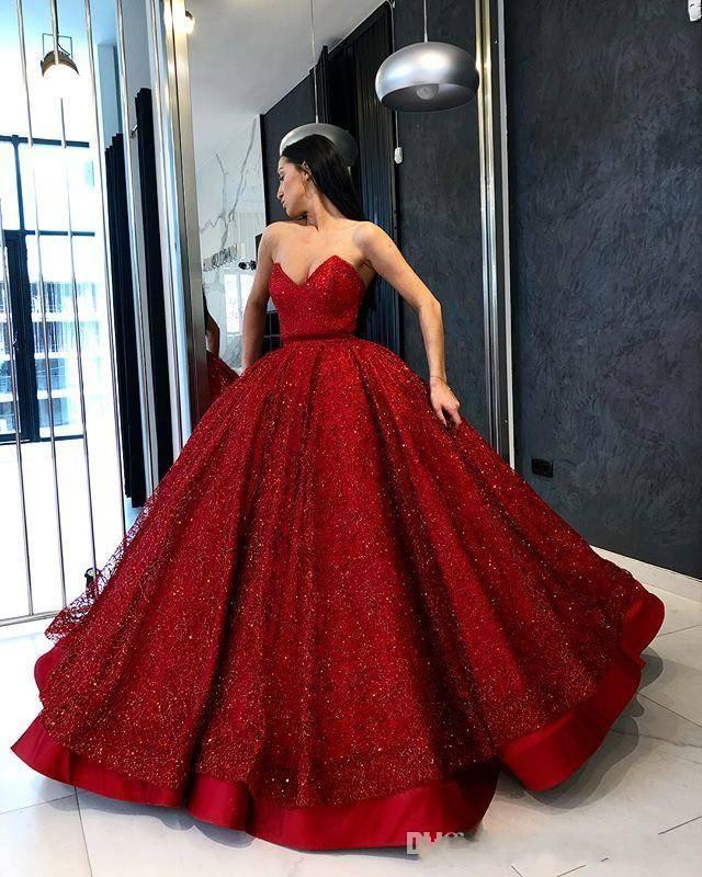 2019 Red Ball Gown Sequined Prom Dresses Sweetheart Backless Puffy Skirt Evening Party Skirt Ruffles Satin Celebrity Gowns, Gray
2019 Red Ball Gown Sequined Prom Dresses Sweetheart Backless Puffy Skirt Evening Party Skirt Ruffles Satin Celebrity Gowns, Gray