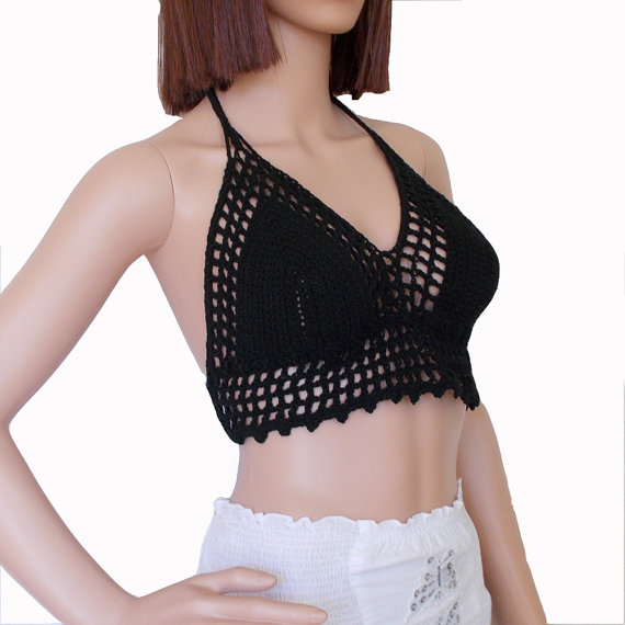 Lace crop top - Black halter Crochet bikini Backless Burning man - Halter neck Bustier top - Bralette top, White;black
Lace crop top - Black halter Crochet bikini Backless Burning man - Halter neck Bustier top - Bralette top, White;black