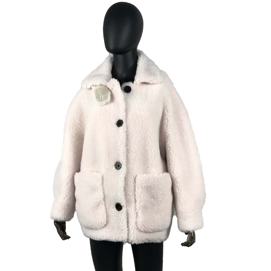 Wool Blends winter coat jacket standing collar turn-down collar Teddy Bear Coat Granule Sheep Shearing oversized with but, Lavender
Wool Blends winter coat jacket standing collar turn-down collar Teddy Bear Coat Granule Sheep Shearing oversized with but, Lavender