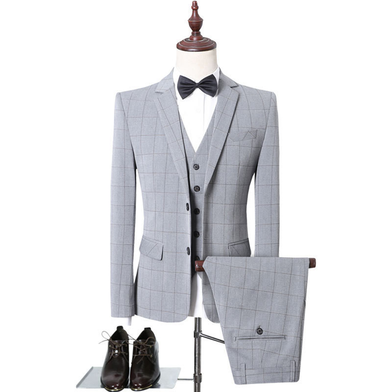 Men' suit gray black plaid men' business casual formal suit 3 piece set blazer pants vest wedding banquet dress costume homme
Men' suit gray black plaid men' business casual formal suit 3 piece set blazer pants vest wedding banquet dress costume homme