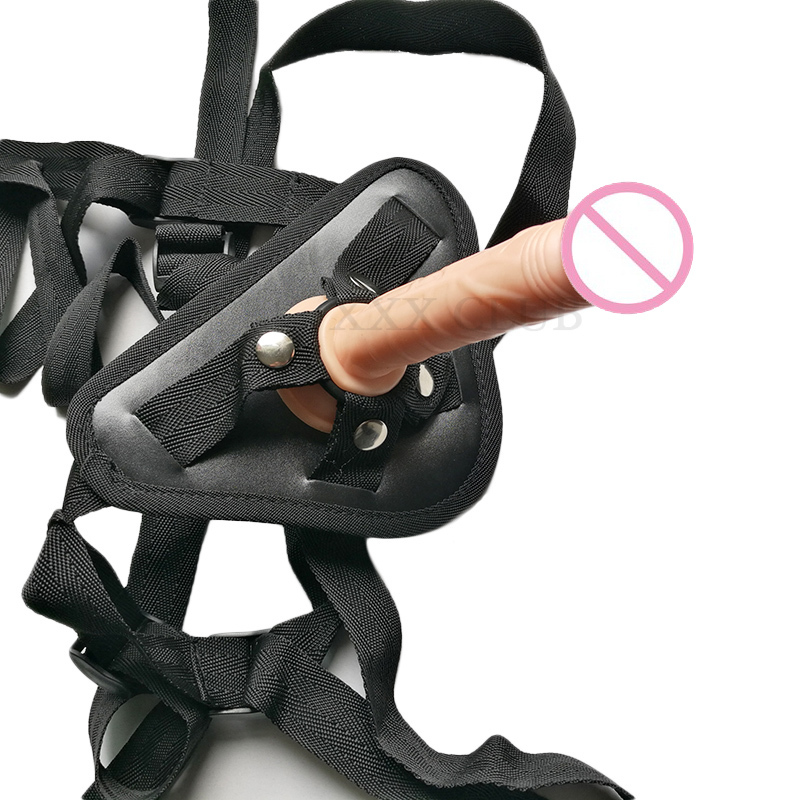 Thierry 2 pcs Lesbian Strap on mini Dildo Panties Strapon Harness flexible Dong Realistic Penis Sex Toys for Woman Sex Products Y200410