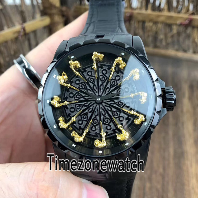Excalibur 45 RDDBEX0511 Automatic Mens Watch PVD Steel All Black Dial Gold Knights Of The Round Table Leather Watches Timezonewatch E11g7, R-e11d
Excalibur 45 RDDBEX0511 Automatic Mens Watch PVD Steel All Black Dial Gold Knights Of The Round Table Leather Watches Timezonewatch E11g7, R-e11d