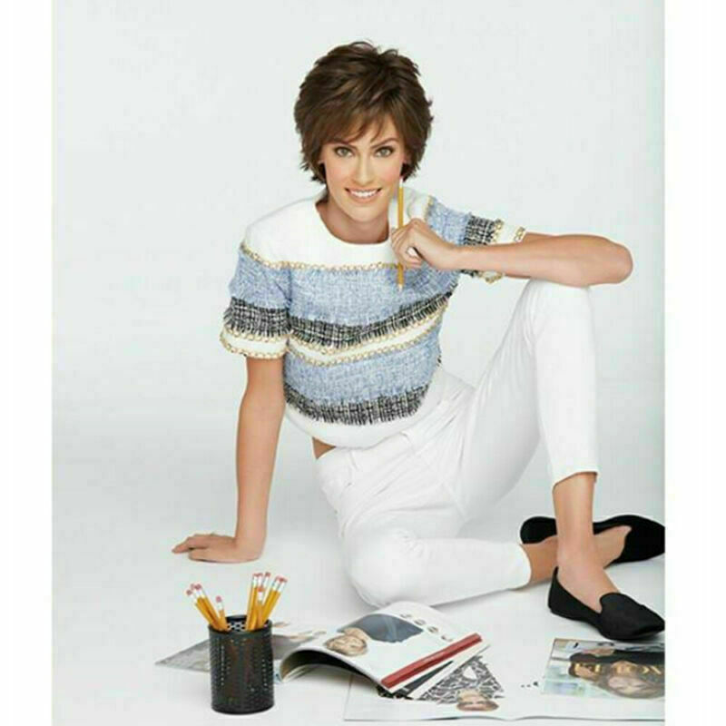 Dark Brown Daily Wig Costume Cosplay Party Wig Natural Short Curly Wigs Daily life