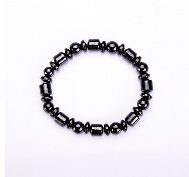 Men Biomagnetic Multi-shaped Natural Stone Black Stone Magnetic Therapy Bracelet Magnetic Health Hand Bracelet