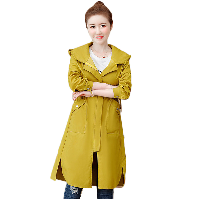Women's Long Trench Coats Spring Autumn New Plus Size Coat Korean Fashion Casual Hooded Windbreaker Female Outerwear Outcoat 308, Red
Women's Long Trench Coats Spring Autumn New Plus Size Coat Korean Fashion Casual Hooded Windbreaker Female Outerwear Outcoat 308, Red