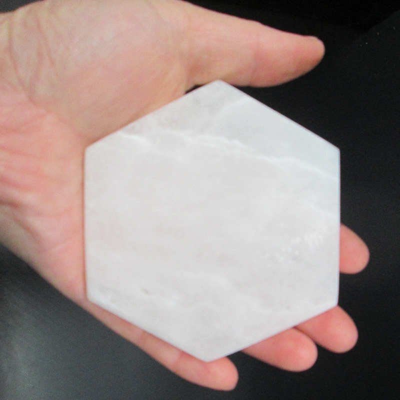 8cm Natural White Selenite Hexagon Slice Rough Mineral Specimen Gypsum Stone Selenite Crystal Coaster
8cm Natural White Selenite Hexagon Slice Rough Mineral Specimen Gypsum Stone Selenite Crystal Coaster