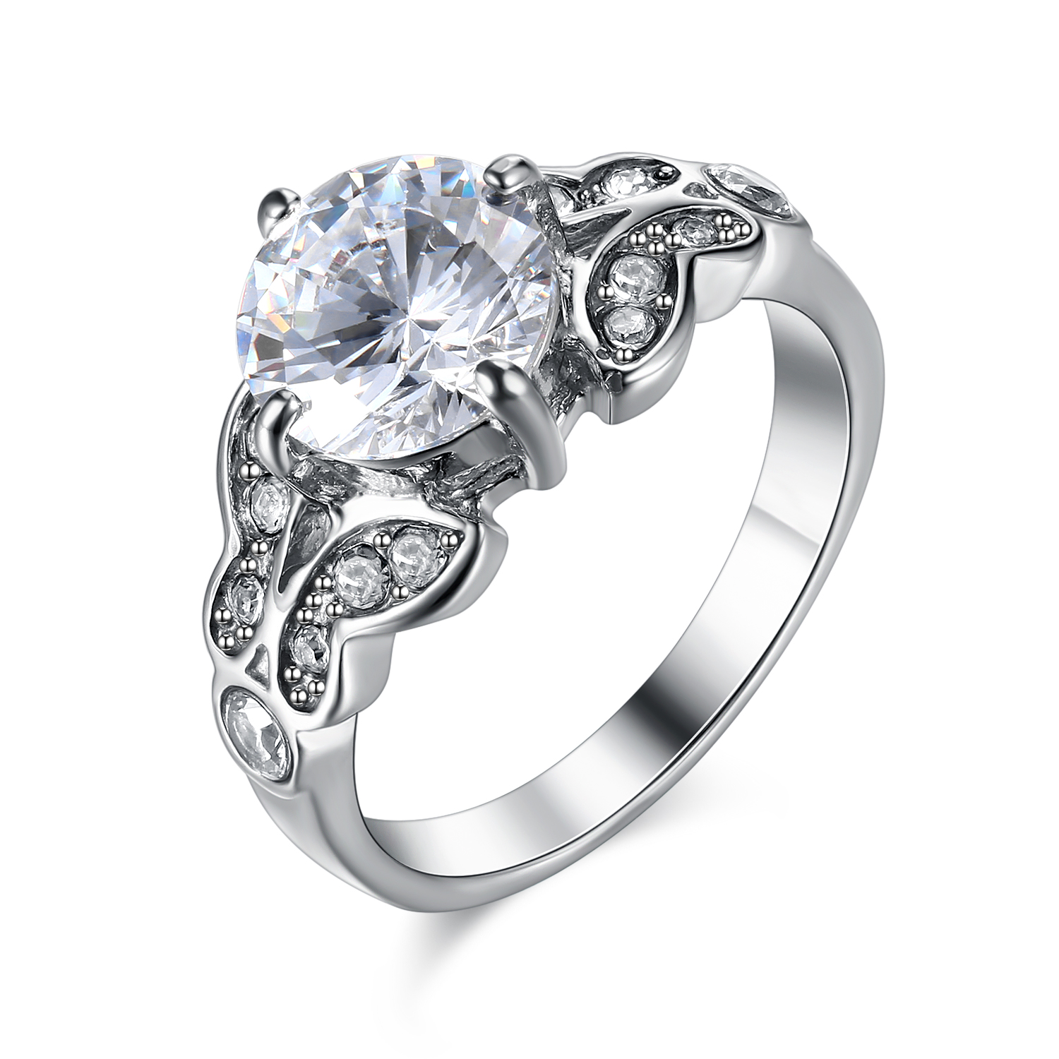 Shiny CZ 316l Stainless Steel Jewelry Titanium Ring Never change color Wedding Engagement rings for women
Shiny CZ 316l Stainless Steel Jewelry Titanium Ring Never change color Wedding Engagement rings for women