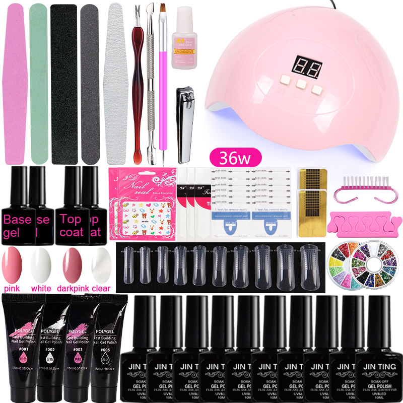 A5 Quick Building Gel Clear UV LED Lamp Dryer with Nail Kit Soak Off Manicure Set Gel Nail Polish for Art Tools
A5 Quick Building Gel Clear UV LED Lamp Dryer with Nail Kit Soak Off Manicure Set Gel Nail Polish for Art Tools