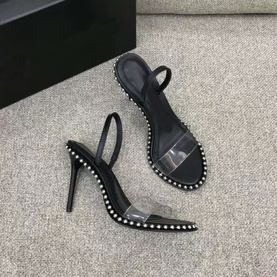 European and American new PVC women's Pearl sandals, girls engagement dress shoes, outdoor beach sandals, 9cm size 35-40, Black
European and American new PVC women's Pearl sandals, girls engagement dress shoes, outdoor beach sandals, 9cm size 35-40, Black