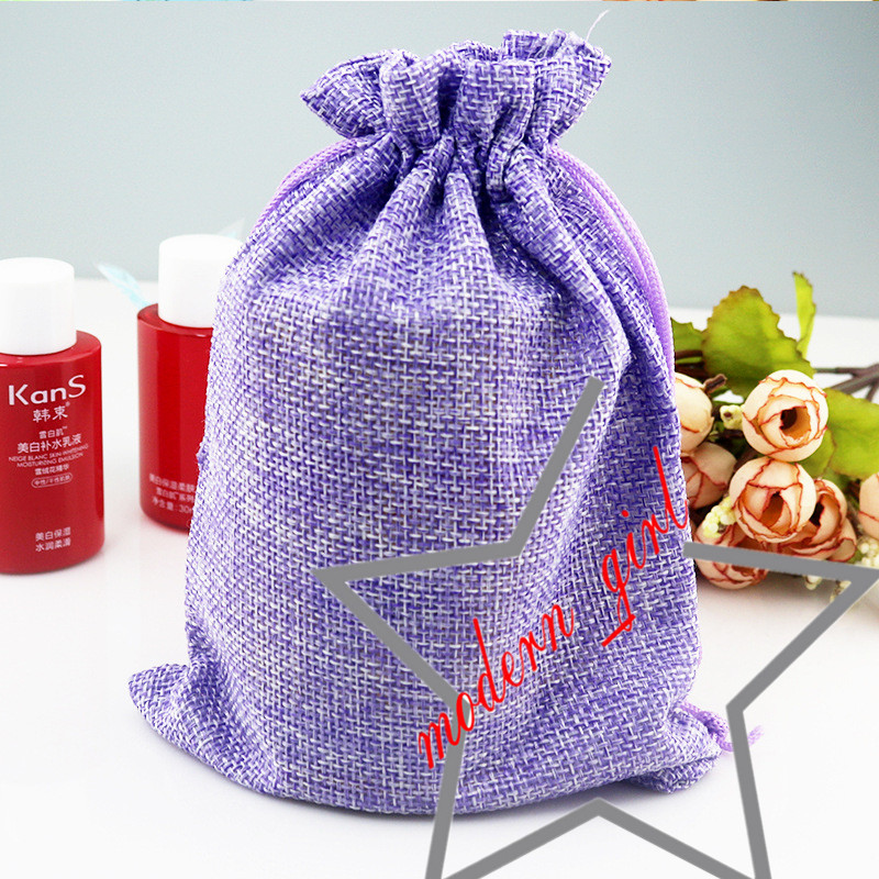 100 Pcs/Lot Fabric Drawstring Yarn Bag Pouches Candy Jewelry Party Wedding Favor Gift Pouch Bags 10*14cm