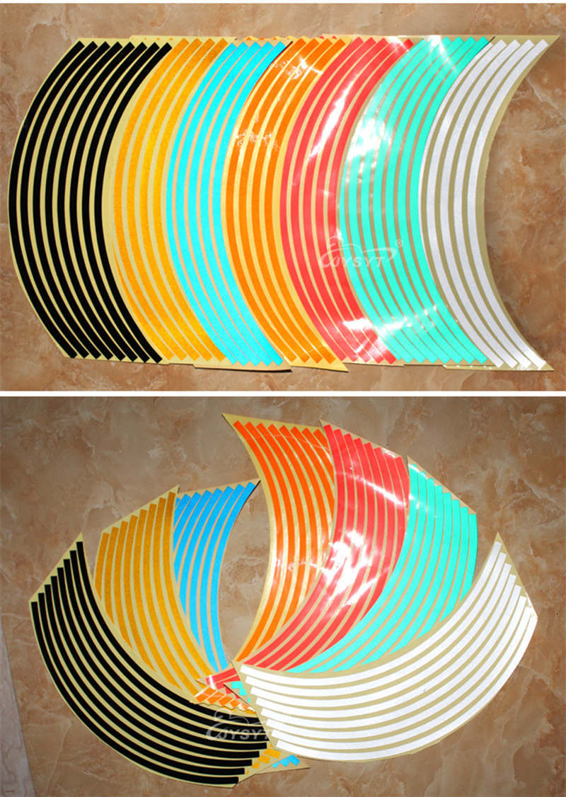 Strips Motorcycle Wheel Sticker Reflective Decals Rim Tape Bike Car Styling For YAMAHA HONDA SUZUKI Harley BMW