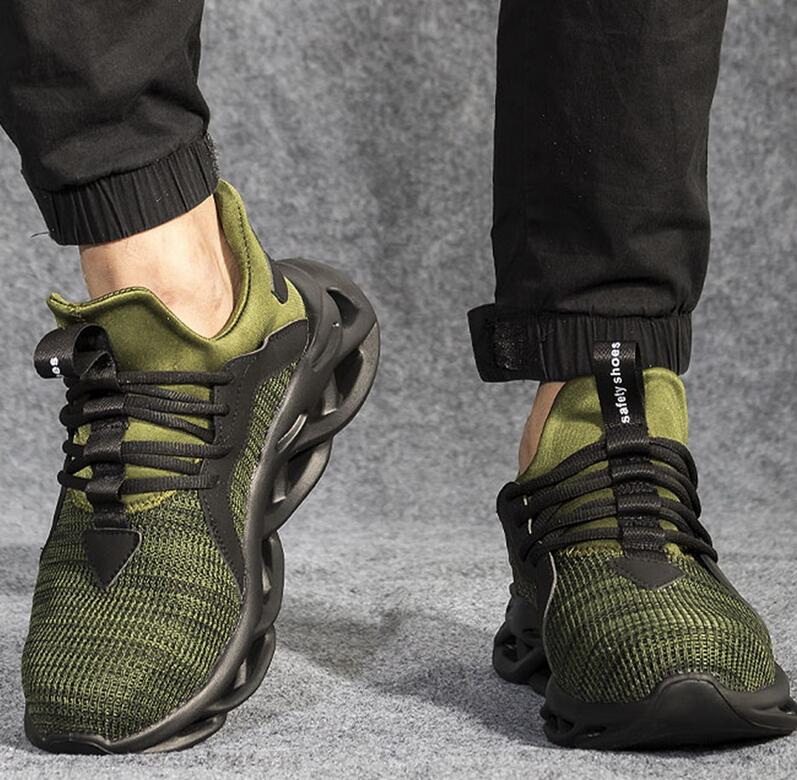2020 Fashion Breathable Mesh Safety Shoes Men's Lightweight Sneakers Impregnable Steel Toe Soft Anti-Piercing Work Shoes, Green
2020 Fashion Breathable Mesh Safety Shoes Men's Lightweight Sneakers Impregnable Steel Toe Soft Anti-Piercing Work Shoes, Green