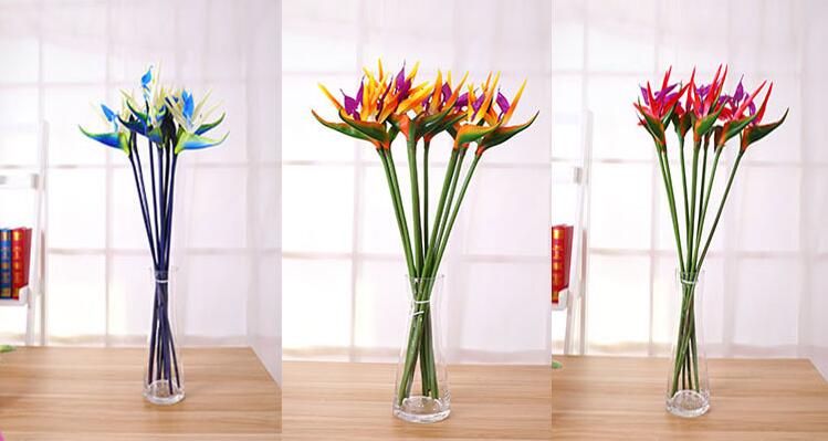 Artificial Plastic Bird Of Paradise Fake Flower Decorative Artificial Flowers Bridal Party Wedding Garden Home Decor