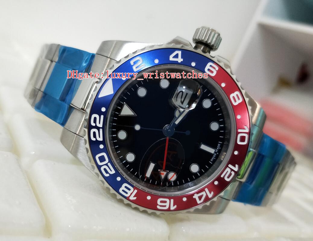 Hot Items good Quality Wristwatches 40mm GMT 116719 16719BLRO Red Blue Pepsi Bezel Asia 2813 Movement Mechanical Automatic Mens Watches, No box papers
Hot Items good Quality Wristwatches 40mm GMT 116719 16719BLRO Red Blue Pepsi Bezel Asia 2813 Movement Mechanical Automatic Mens Watches, No box papers