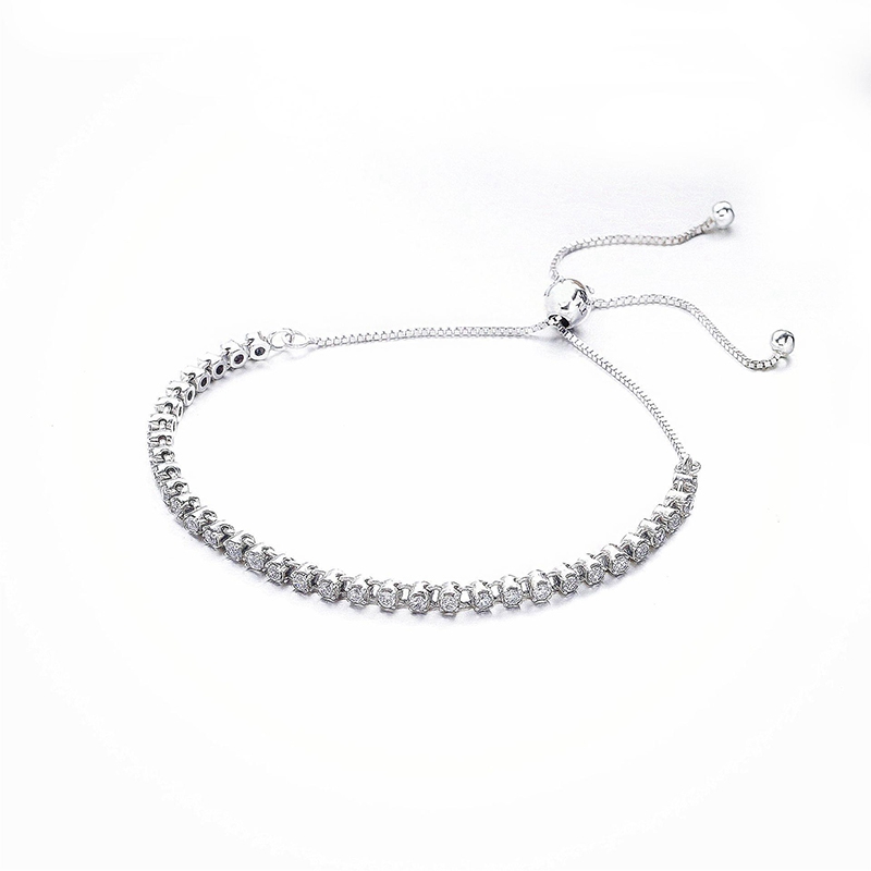 Exquisite CZ Diamond Bracelet for Pandora Luxury 925 Sterling Silver CZ Diamond High Quality Ladies Bracelet with Original Box Holiday Gift