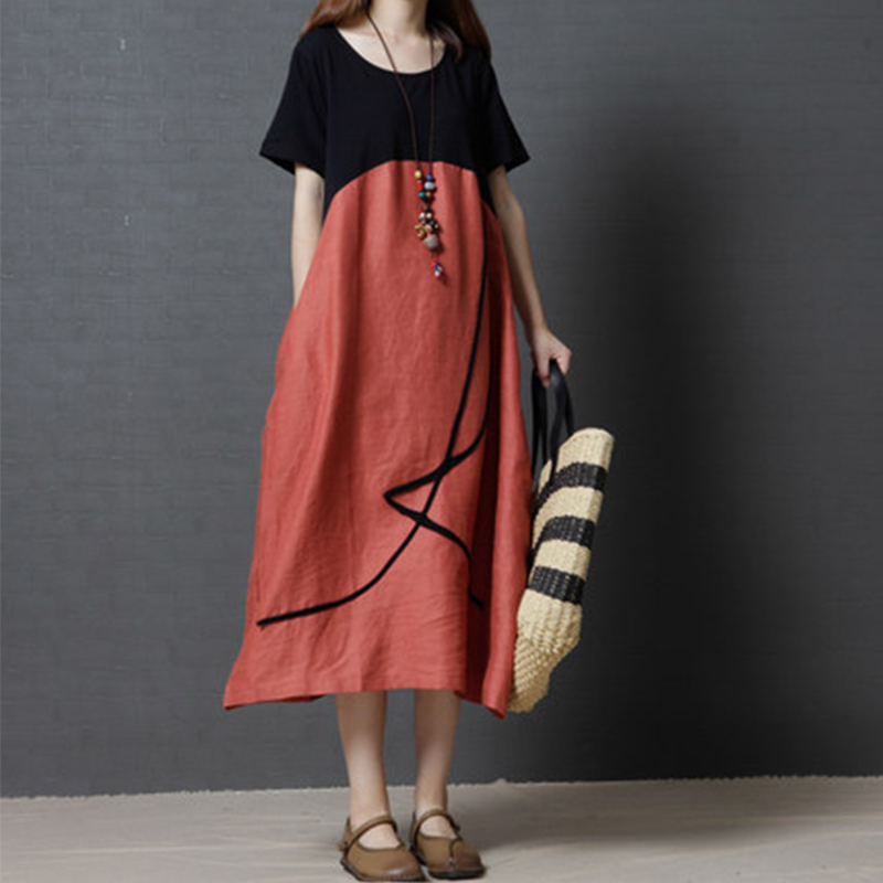 NEW 2020 Summer Women's Dress Plus size loose Cotton Linen Fashion dress Casual female baggy dresses, Khaki
NEW 2020 Summer Women's Dress Plus size loose Cotton Linen Fashion dress Casual female baggy dresses, Khaki