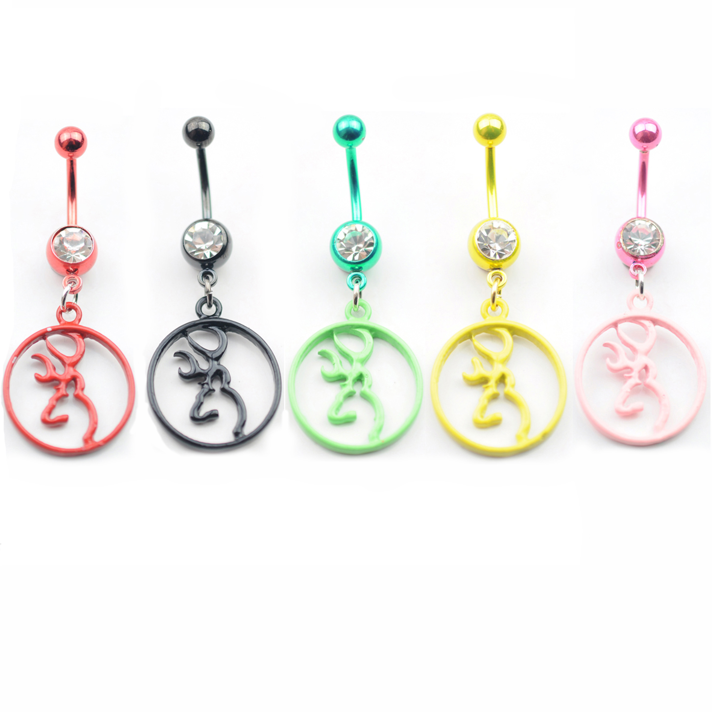 D0069 ( 5 colors ) browning deer Belly Button Navel Rings Body Piercing Jewelry Dangle Fashion Charm CZ Stone 10Pcs/Lot, Silver
D0069 ( 5 colors ) browning deer Belly Button Navel Rings Body Piercing Jewelry Dangle Fashion Charm CZ Stone 10Pcs/Lot, Silver