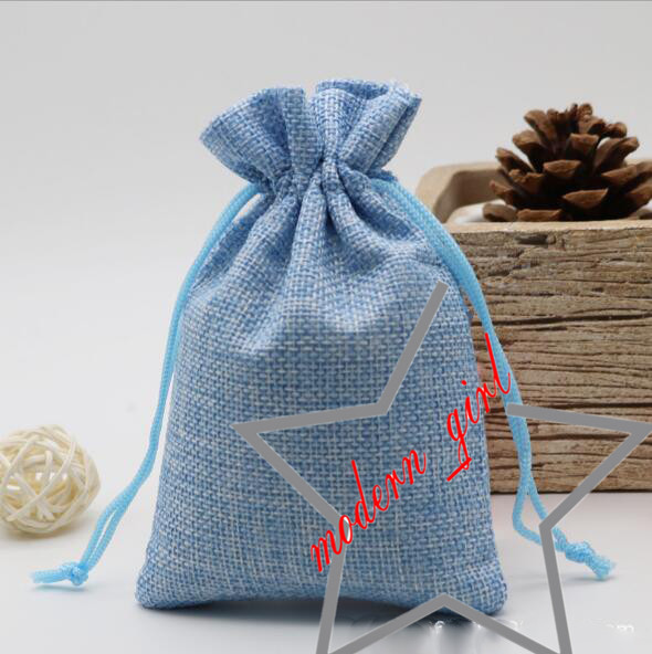 100 Pcs/Lot Fabric Drawstring Yarn Bag Pouches Candy Jewelry Party Wedding Favor Gift Pouch Bags 10*14cm