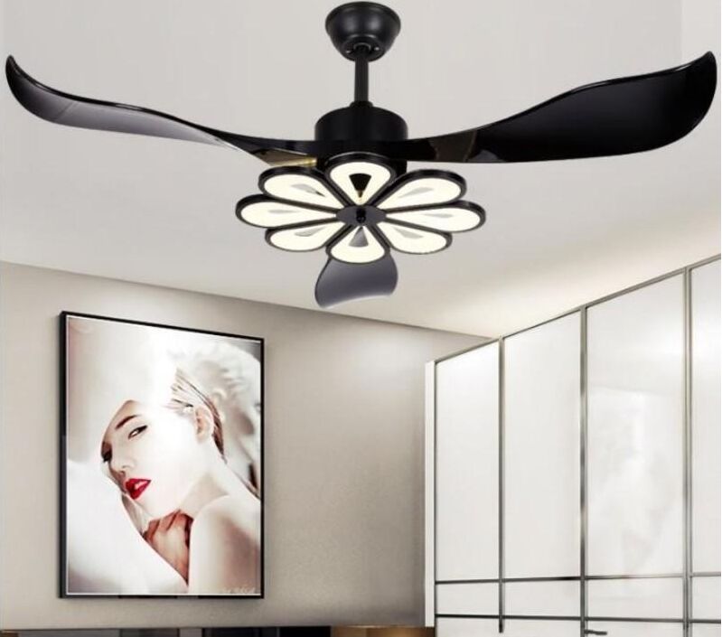 LED Modern Ceiling Light Fan Black Ceiling Fans With Lights Home Decorative Room Fan Lamp Dc Ceiling Fan Remote Control MYY от DHgate WW