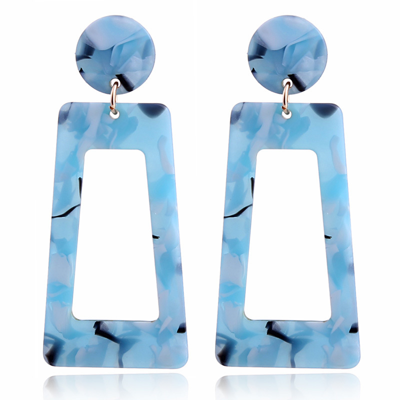 Statement hanging earrings large acrylic geometric pendant ladies Valentine's Day ball dress wild gift earrings