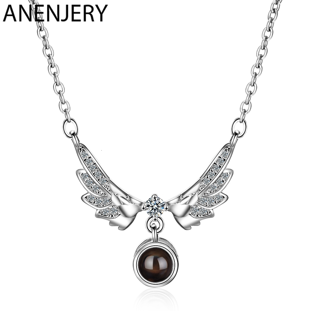 2 Colors Micro Zircon Angel Wings Necklaces 925 Sterling Silver Projection Meaningful Necklaces For Women Gift
2 Colors Micro Zircon Angel Wings Necklaces 925 Sterling Silver Projection Meaningful Necklaces For Women Gift