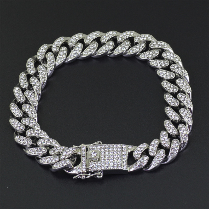 Link, Chain Tready Hip Hop Full Rhinestone Iced Out Bling Cuban Bracelet For Men Women Jewelry Drop
Link, Chain Tready Hip Hop Full Rhinestone Iced Out Bling Cuban Bracelet For Men Women Jewelry Drop